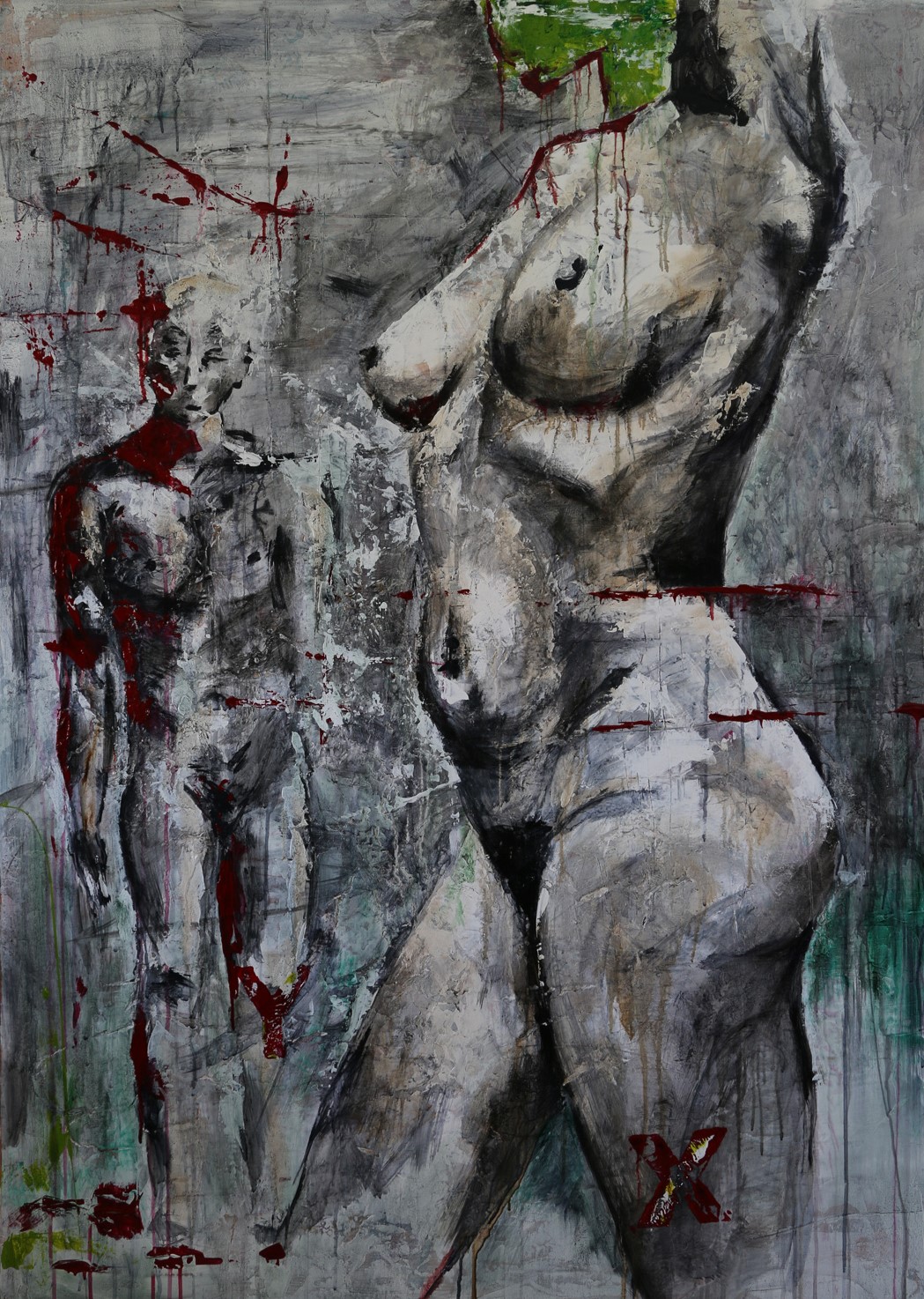 1gal-damien-rais-peinture-huile acrylique-nu-yx